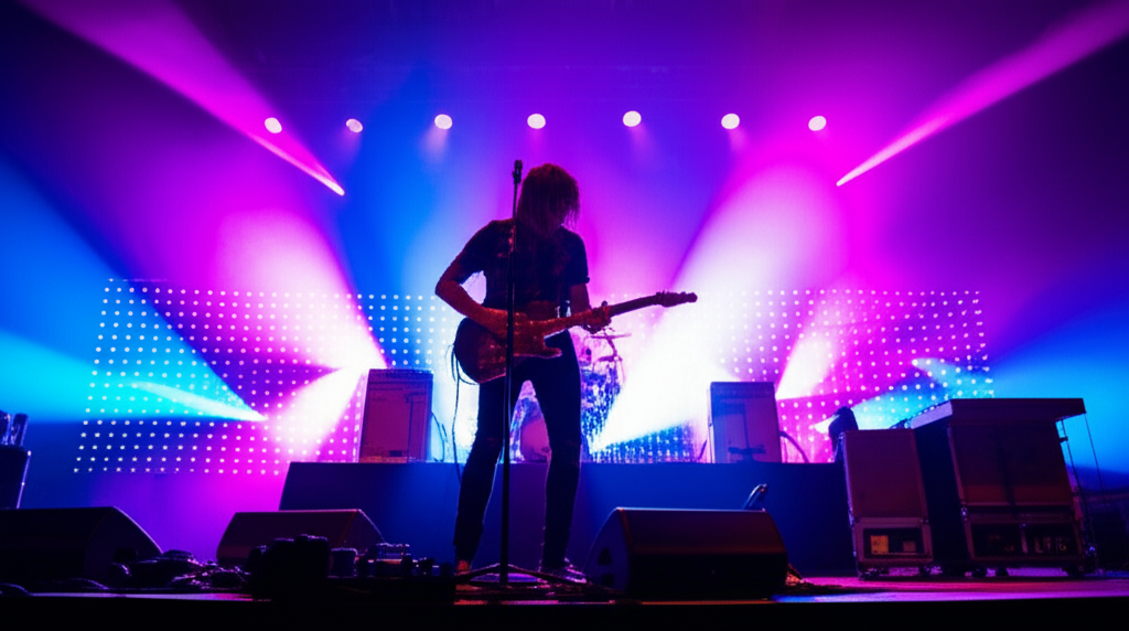 Artist performing on stage